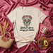 Linda por fuera, savage por dentro Sugar Skull T-Shirt, Day of the Dead Shirt, Calavera Tee, Floral Skull Graphic, Women's Dia de Muertos Apparel, Cute Mexican Folk Art Gift Idea Mexicada