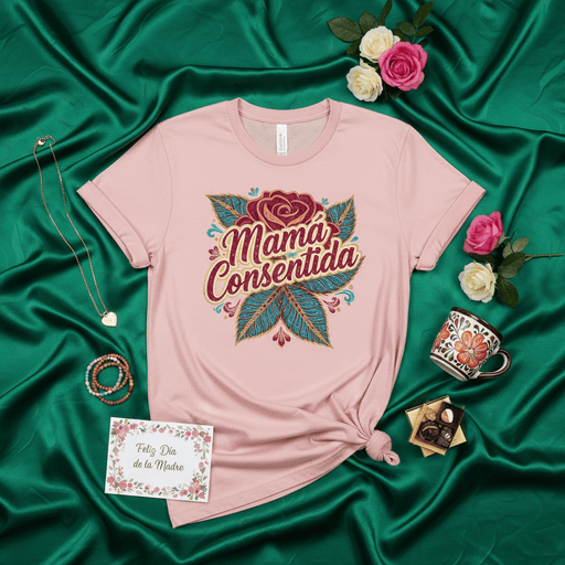 Mamá Consentida Shirt, Feliz Día de la Madre T-Shirt, Floral Mother's Day Gift Tee, Spanish Language Mama T-Shirt for New Mom, Pink Unisex Shirt, Regalo para Mamá Mexicada