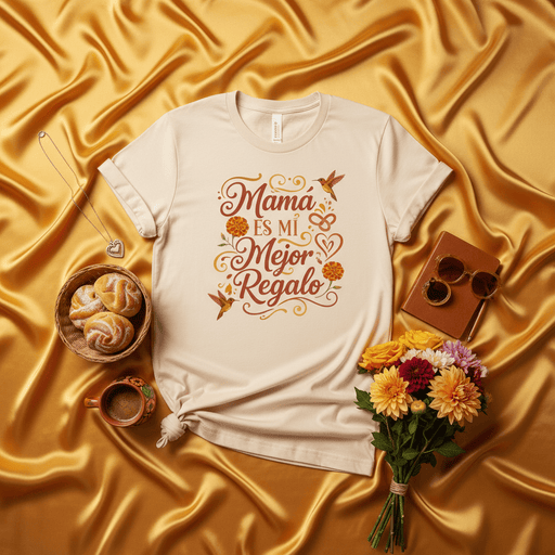 Mamá Es Mi Mejor Regalo T-Shirt, Mother's Day Gift for Mom, Spanish Quote Tee, Floral Hummingbird Design, Regalo para Mamá, Best Gift Ever Shirt, Family Love Apparel Mexicada