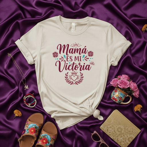 Mamá Es Mi Victoria T-Shirt, Mother's Day Gift for Mom, Floral Spanish Quote Tee, Latina Mama Shirt, Hispanic Heritage Month Top, Mi Reina, Best Mom Ever, Women's Unisex Tee Shirt Gift Idea Mexicada