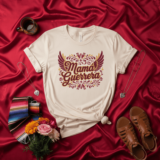 Mamá Guerrera Shirt, Latina Mom T-Shirt, Strong Mother Gift, Mexican Heritage Apparel, Beige Unisex Tee, Warrior Mama Graphic Top, Spanish Quote Shirt for Mother's Day, Cultural Pride Outfit Mexicada