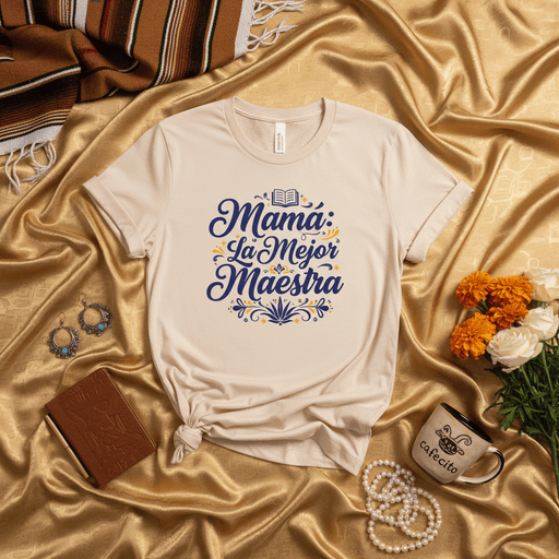 Mamá La Mejor Maestra T-Shirt, Spanish Mother's Day Gift for Teacher Mom, Best Teacher Tee for Latina Mama, Appreciation Present for Educators, Birthday Gift for Mother, Unisex Shirt for Hispanic Mom Mexicada