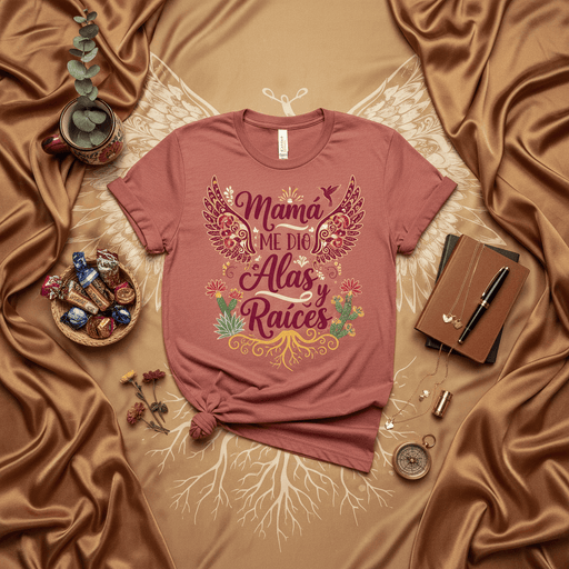 Mamá Me Dio Alas y Raíces Shirt, Regalo para Mamá, Mexican Mom Wings and Roots Tee, Mother's Day Gift, Latina Heritage T-Shirt, Spanish Quote for Mother Mexicada