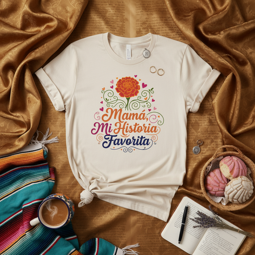 Mamá Mi Historia Favorita T-Shirt, Spanish Mother's Day Gift for Mom, Floral Mexican Fiesta Tee, Mother Quote Shirt, Latina Mama Shirt, Hispanic Heritage Month Top, Cute Mom Life Gift Idea Mexicada