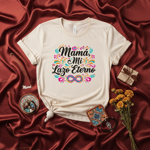 Mamá Mi Lazo Eterno Shirt, Mother's Day Gift, Spanish Mom T-Shirt, Mother Infinity Symbol Tee, Floral Design, Dia de las Madres, Unisex Apparel for Mom, Family Love Theme Mexicada