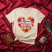 Mamá, Mi Razón de Gratitud Corazón de Flores Camiseta Unisex, Regalo para Mamá, Día de las Madres, Cumpleaños, Flores Rosas y Caléndula, Diseño Gráfico Español Mexicada