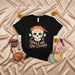 Más Cute Que Creepy Sugar Skull Day of the Dead Shirt, Women's Floral Calavera T-Shirt, Cute Halloween Dia de Muertos Tee, Unisex Graphic Shirt with Ghosts & Flowers Mexicada