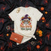 Más Scary Más Spicy Day of the Dead Sugar Skull Witch Hat Halloween T-Shirt, Calavera with Flowers and Chili Peppers Spooky and Fun Unisex Shirt Mexicada