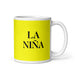 La Niña The Girl / The Boy Funny Home Office Work Coffee Mug Mexican Spanish Pride Gift White Glossy Cup Yellow Card Mug Mexicada 11 oz