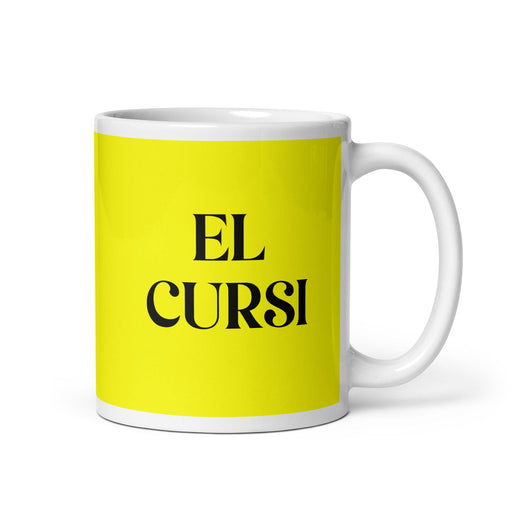 El Cursi The Cheesy One Funny Home Office Work Coffee Mug Mexican Spanish Pride Gift White Glossy Cup Yellow Card Mug Mexicada 11 oz