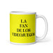 La Fan De Los Videojuegos The Video Game Fan Funny Home Office Work Coffee Mug Mexican Spanish Pride Gift White Glossy Cup Yellow Card Mug Mexicada 11 oz