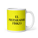 El Preparador Físico The Fitness Trainer Funny Home Office Work Coffee Mug Mexican Spanish Pride Gift White Glossy Cup Yellow Card Mug Mexicada 11 oz