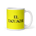 El Tacuache The Opossum (Sneaky One) Funny Home Office Work Coffee Mug Mexican Spanish Pride Gift White Glossy Cup Yellow Card Mug Mexicada 11 oz