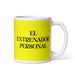 El Entrenador Personal The Personal Trainer Funny Home Office Work Coffee Mug Mexican Spanish Pride Gift White Glossy Cup Yellow Card Mug Mexicada 11 oz