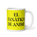 El Fanático De Anime The Anime Fan Funny Home Office Work Coffee Mug Mexican Spanish Pride Gift White Glossy Cup Yellow Card Mug Mexicada 11 oz