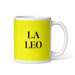 La Leo The Leo Funny Home Office Work Coffee Mug Mexican Spanish Pride Gift White Glossy Cup Yellow Card Mug Mexicada 11 oz