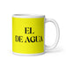 El De Agua The Water Sign Funny Home Office Work Coffee Mug Mexican Spanish Pride Gift White Glossy Cup Yellow Card Mug Mexicada 11 oz