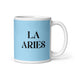 La Aries The Aries Funny Home Office Work Coffee Mug Mexican Spanish Pride Gift White Glossy Cup Sky Blue Card Mug Mexicada 11 oz