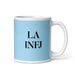 La INFJ The Advocate MBTI Personality Funny Home Office Work Coffee Mug Mexican Spanish Pride Gift White Glossy Cup Sky Blue Card Mug Mexicada 11 oz