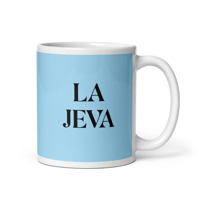 La Jeva The Girlfriend/Boyfriend Funny Home Office Work Coffee Mug Mexican Spanish Pride Gift White Glossy Cup Sky Blue Card Mug Mexicada 11 oz