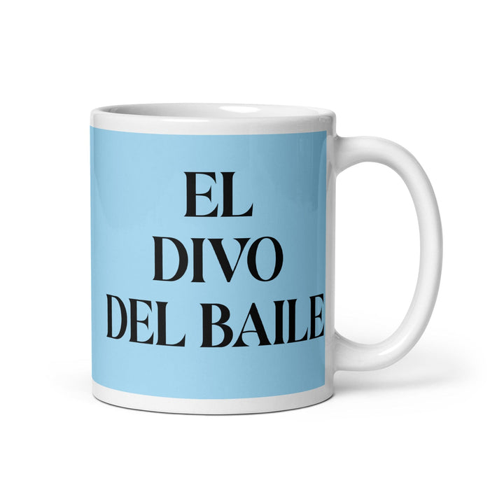 El Divo Del Baile The Dance Diva Funny Home Office Work Coffee Mug Mexican Spanish Pride Gift White Glossy Cup Sky Blue Card Mug Mexicada 11 oz