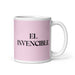 El Invencible The Invincible One Funny Home Office Work Coffee Mug Mexican Spanish Pride Gift White Glossy Cup Light Pink Card Mug Mexicada 11 oz