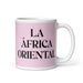 La África Oriental The East African Funny Home Office Work Coffee Mug Mexican Spanish Pride Gift White Glossy Cup Light Pink Card Mug Mexicada 11 oz