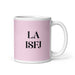 La ISFJ The Defender MBTI Personality Funny Home Office Work Coffee Mug Mexican Spanish Pride Gift White Glossy Cup Light Pink Card Mug Mexicada 11 oz