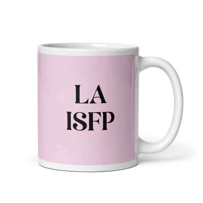 La ISFP The Adventurer MBTI Personality Funny Home Office Work Coffee Mug Mexican Spanish Pride Gift White Glossy Cup Light Pink Card Mug Mexicada 11 oz