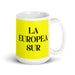 La Europea Sur The Southern European Funny Home Office Work Coffee Mug Mexican Spanish Pride Gift White Glossy Cup Yellow Card Mug Mexicada 15 oz