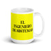 El Ingeniero De Sistemas The Systems Engineer Funny Home Office Work Coffee Mug Mexican Spanish Pride Gift White Glossy Cup Yellow Card Mug Mexicada 15 oz