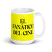 El Fanático Del Cine The Movie Buff Funny Home Office Work Coffee Mug Mexican Spanish Pride Gift White Glossy Cup Yellow Card Mug Mexicada 15 oz