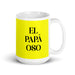 El Papá Oso The Mama Bear / Papa Bear Funny Home Office Work Coffee Mug Mexican Spanish Pride Gift White Glossy Cup Yellow Card Mug Mexicada 15 oz