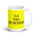 La Fan De Netflix The Netflix Fan Funny Home Office Work Coffee Mug Mexican Spanish Pride Gift White Glossy Cup Yellow Card Mug Mexicada 15 oz