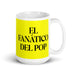 El Fanático Del Pop The Pop Music Lover Funny Home Office Work Coffee Mug Mexican Spanish Pride Gift White Glossy Cup Yellow Card Mug Mexicada 15 oz