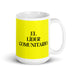 El Líder Comunitario The Community Leader Funny Home Office Work Coffee Mug Mexican Spanish Pride Gift White Glossy Cup Yellow Card Mug Mexicada 15 oz