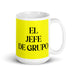 El Jefe De Grupo The Group Leader Funny Home Office Work Coffee Mug Mexican Spanish Pride Gift White Glossy Cup Yellow Card Mug Mexicada 15 oz