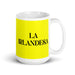 La Irlandesa The Irish Funny Home Office Work Coffee Mug Mexican Spanish Pride Gift White Glossy Cup Yellow Card Mug Mexicada 15 oz