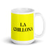 La Chillona The Crybaby Funny Home Office Work Coffee Mug Mexican Spanish Pride Gift White Glossy Cup Yellow Card Mug Mexicada 15 oz