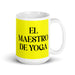 El Maestro De Yoga The Yoga Master Funny Home Office Work Coffee Mug Mexican Spanish Pride Gift White Glossy Cup Yellow Card Mug Mexicada 15 oz