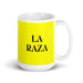 La Raza The Homie Funny Home Office Work Coffee Mug Mexican Spanish Pride Gift White Glossy Cup Yellow Card Mug Mexicada 15 oz