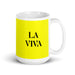 La Viva The Clever One Funny Home Office Work Coffee Mug Mexican Spanish Pride Gift White Glossy Cup Yellow Card Mug Mexicada 15 oz