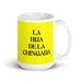 La Hija De La Chingada The Troublesome One Funny Home Office Work Coffee Mug Mexican Spanish Pride Gift White Glossy Cup Yellow Card Mug Mexicada 15 oz