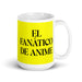 El Fanático De Anime The Anime Fan Funny Home Office Work Coffee Mug Mexican Spanish Pride Gift White Glossy Cup Yellow Card Mug Mexicada 15 oz