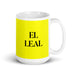 El Leal The Loyal One Funny Home Office Work Coffee Mug Mexican Spanish Pride Gift White Glossy Cup Yellow Card Mug Mexicada 15 oz