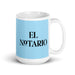 El Notario The Notary Funny Home Office Work Coffee Mug Mexican Spanish Pride Gift White Glossy Cup Sky Blue Card Mug Mexicada 15 oz