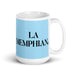 La Memphiana The Memphis Resident Funny Home Office Work Coffee Mug Mexican Spanish Pride Gift White Glossy Cup Sky Blue Card Mug Mexicada 15 oz