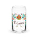 Eleanor Exclusive Name Art Piece Can-Shaped Glass Home Office Work Mexican Spanish Pride Gift Cup One-Of-A-Kind Calligraphy Glass | E8 Mexicada 16 oz