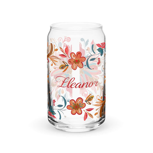 Eleanor Exclusive Name Art Piece Can-Shaped Glass Home Office Work Mexican Spanish Pride Gift Cup One-Of-A-Kind Calligraphy Glass | E17 Mexicada 16 oz