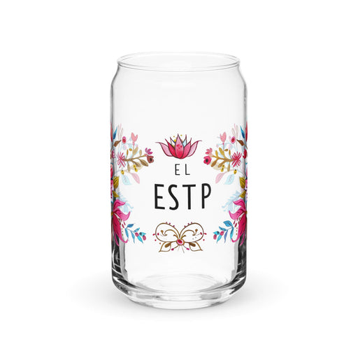 El Estp Exclusive Art Piece Can-Shaped Glass Home Office Work Mexican Spanish Pride Gift Cup One-Of-A-Kind Calligraphy Glass | E7 Mexicada 16 oz